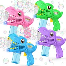4 Pack Bubble Machine Guns - Toys for Boys Girls Ages 3-5 4-8 with 4 Bottle S...