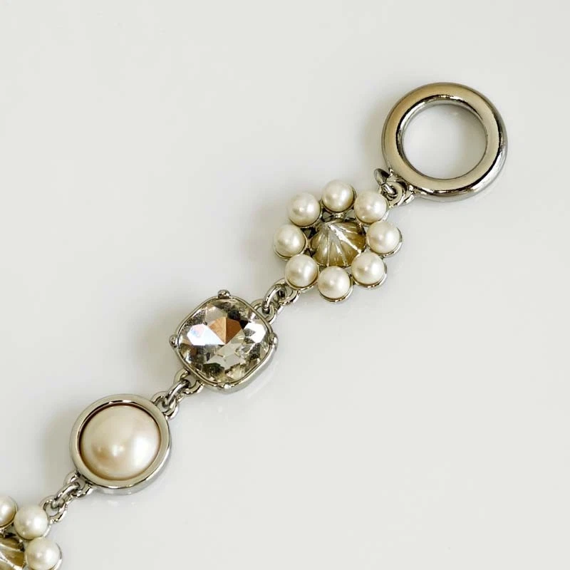 Novo 7" Ann Taylor Pulseira Estação Pérola Presente Chique Feminino Festa Férias Joias - Imagem 2 de 4