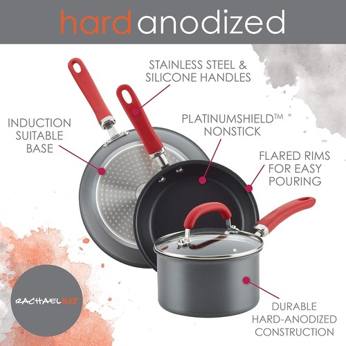 Create Delicious Deep Hard Anodized Nonstick Frying Pan / Fry Pan / Hard Anod... - Afbeelding 7 van 7
