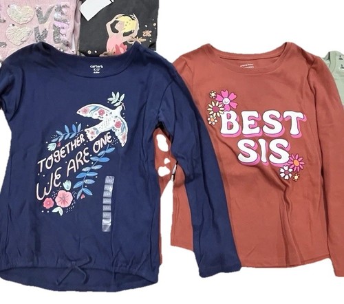 Girls 5T Shirt Lot - All New - Long Sleeve Shirts - 12 Shirts - Picture 6 of 9