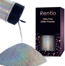 Holographic Ultra Fine Glitter Powder Metallic Resin Glitter 2.11 Oz PET