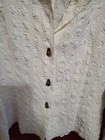 Rafael Women’s White Tufted Collared Button-Front Size M — photo 2