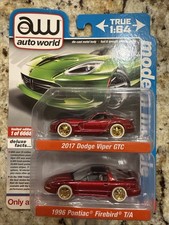 auto world modern muscle '17 viper '96 firebird Ultra Reds Chase NIP