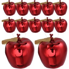 12 Pcs Apple Christmas Ornaments Plastic Hanging Apples Decorations