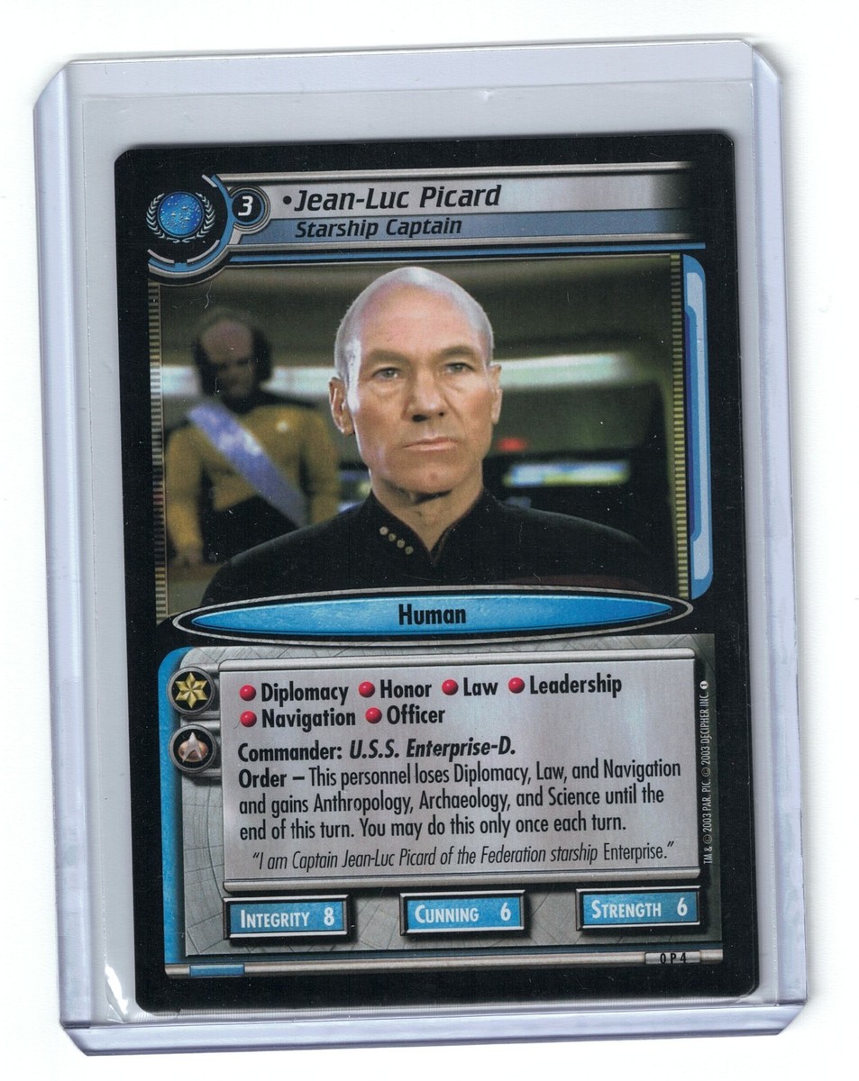 PATRICK STEWART AS CAPTAIN JEAN-LUC PICARD CCG CARD OP4 QUOTABLE