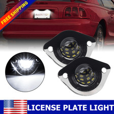2 White Led License Plate Light 6000k For 1994-2004 Ford Mustang Car Auto Parts