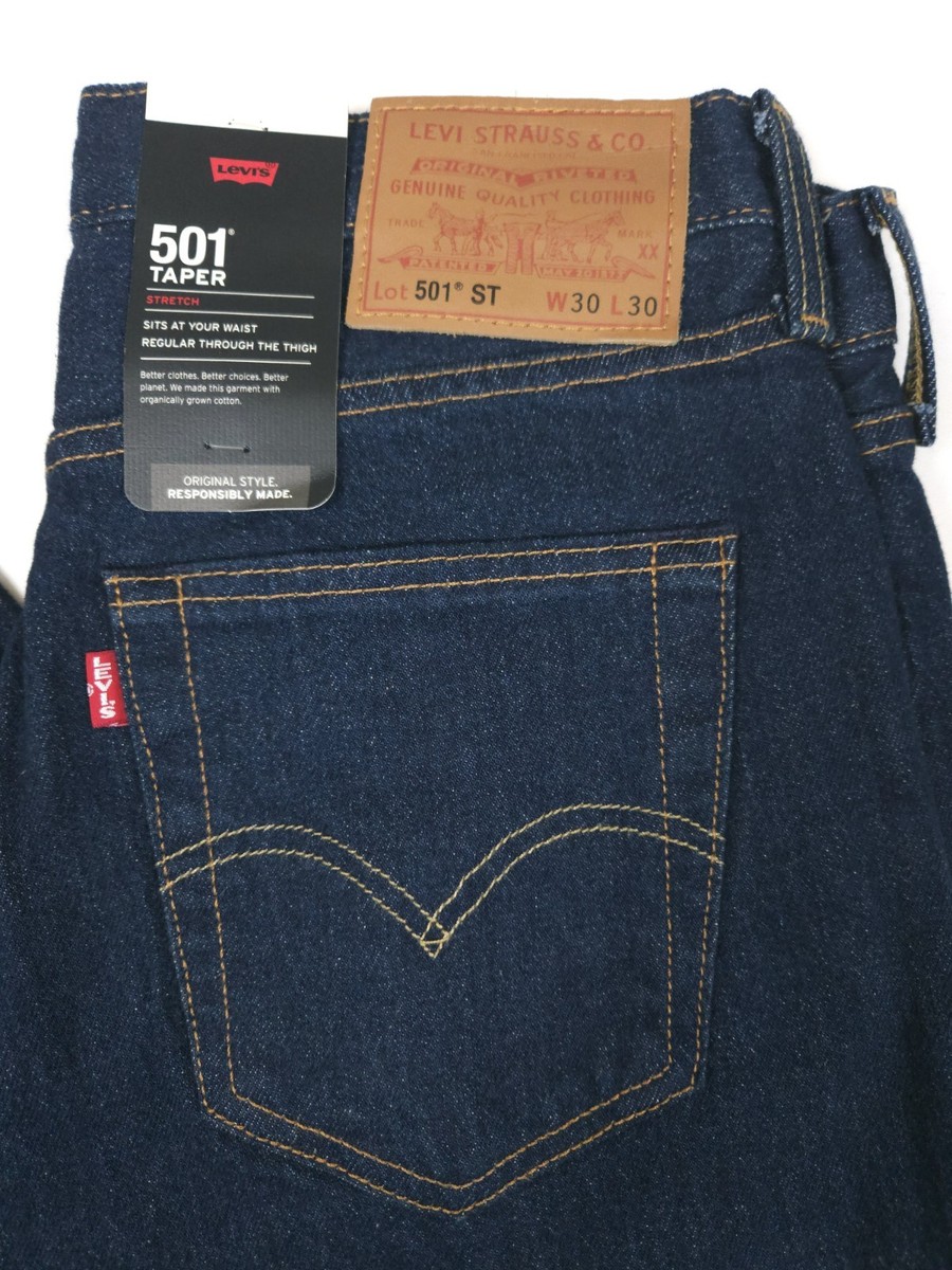 Levi's Premium 501 ST Slim Taper Stretch Men's Jeans 44X34 W44L34