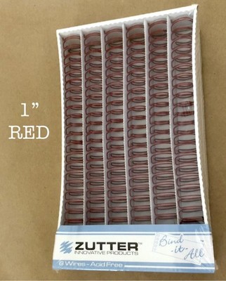 Zutter Bind It All Wires, 1'' Red, Unopened Box of 6
