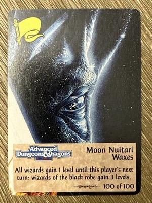 TSR AD&D Spellfire CCG Moon Nuitari Waxes Card #100  /  100 -  Dragonlance
