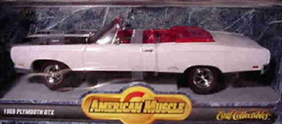 1969 Plymouth GTX WHITE Convertible HEMI 1:18 Ertl American Muscle