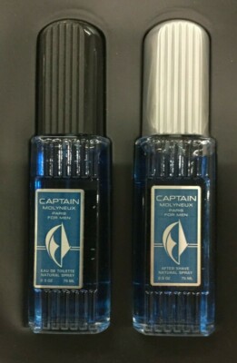 WITHOUT BOX Captain By Molyneux Paris Men Set Eau De Toilette Gift Set 2.5oz Ea
