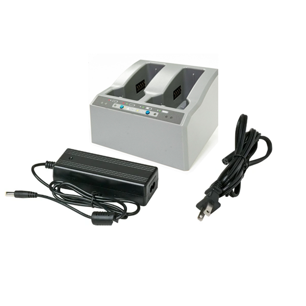 Trimble 2 Slot Battery Charger and 3 Station Batteries for sale online