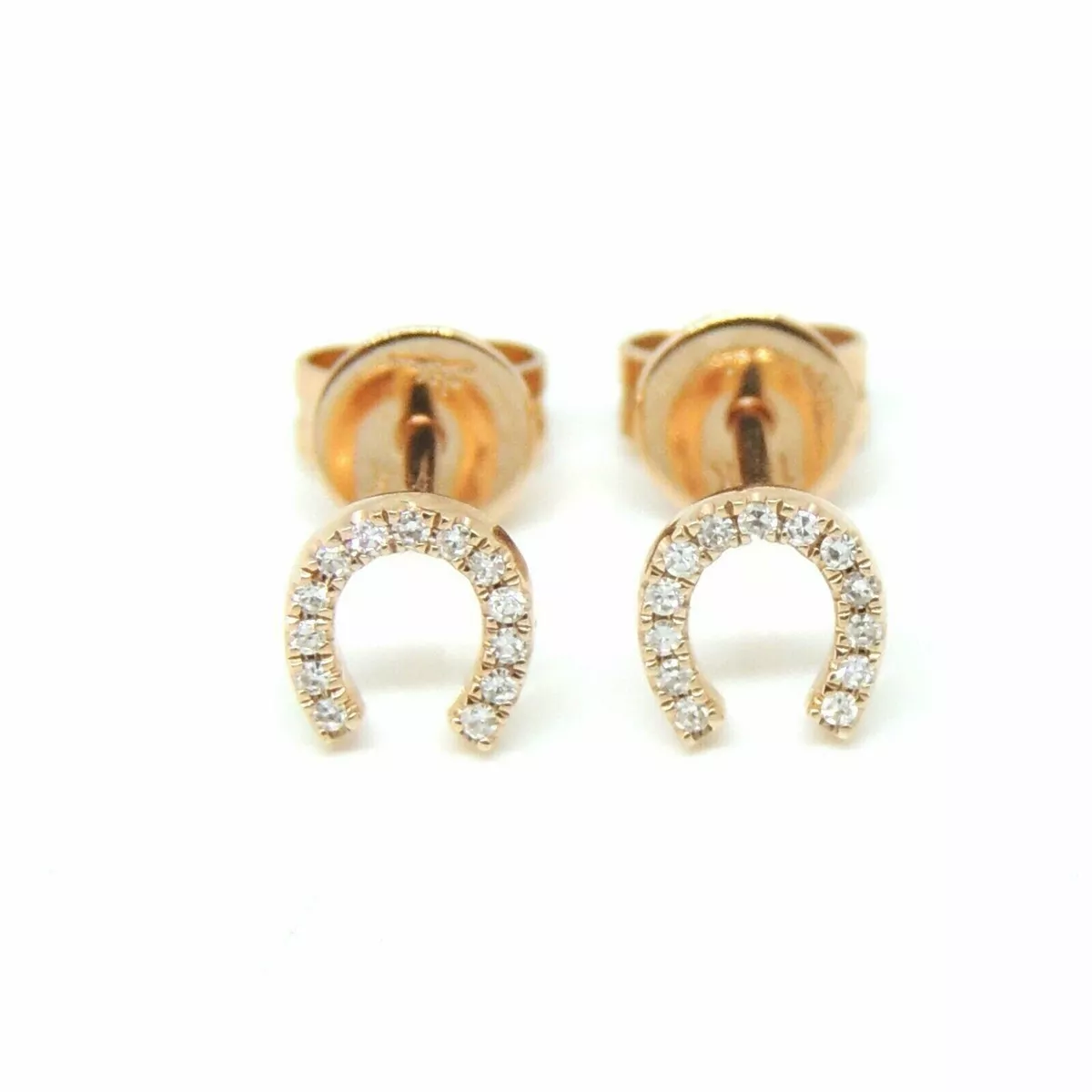 Rose gold 2024 horseshoe earrings
