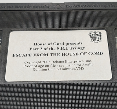 RARE* VHS VIDEO CASSETTE TAPE - HOUSE OF GORD PART 2 - Picture 7 of 7