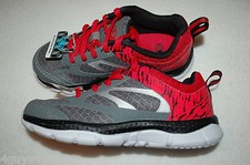 Toddler Boys GRAY RED BLACK RUNNING SHOES Athletic LIGHTWEIGHT Lace Up SIZE 2