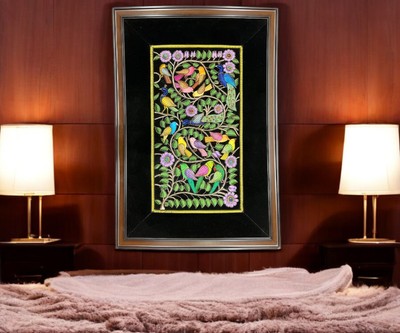 18x24 Zardozi Jewel Carpet Wall Display Panel Handmade Wall Carpet Decors & Gift