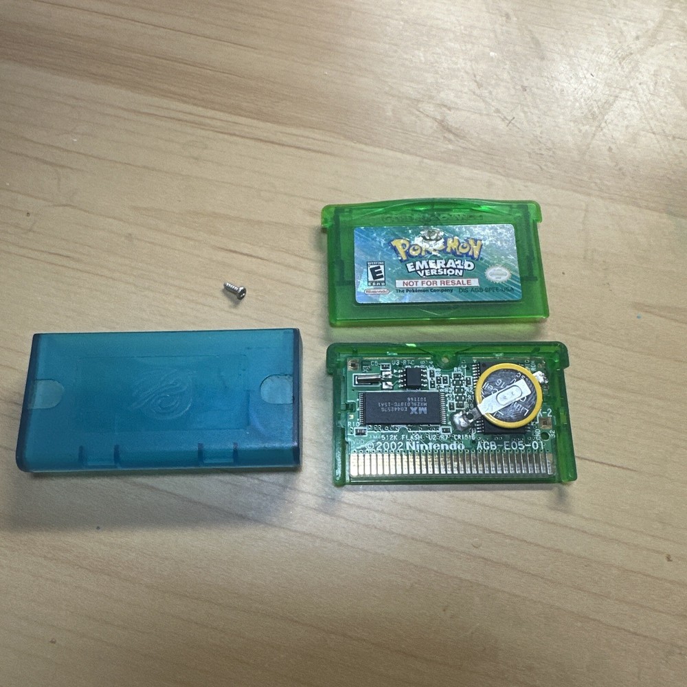 Not for Resale** GBA Pokemon Emerald Version-Authentic ** New Save Battery