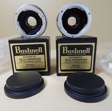 2 VINTAGE BUSHNELL TELE-CONVERTERS 2 3X 23-0117  23-0121 FOR MINOLTA W/ BOXES