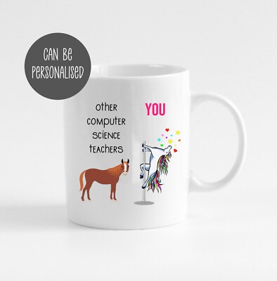 Personalisiertes Dankeschön Geschenk für Informatiklehrer Schulabschluss lustige Tasse