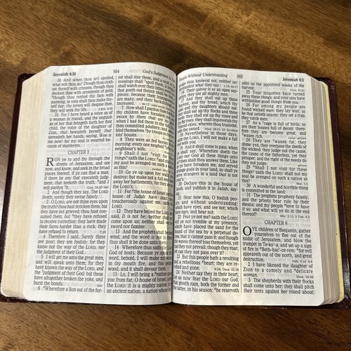 Holy Bible Concordance Red Letter Edition Burgundy King James Version 1980’s - Picture 8 of 11