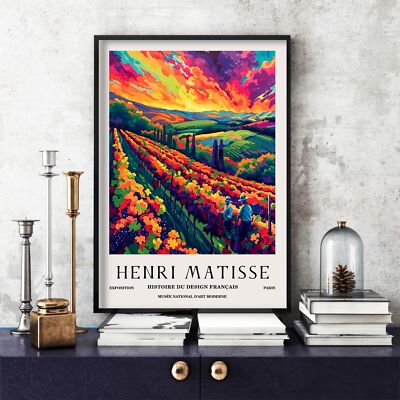 Henri Matisse Druck, Henri Matisse Ausstellungsposter, buntes Wandbild (05b)