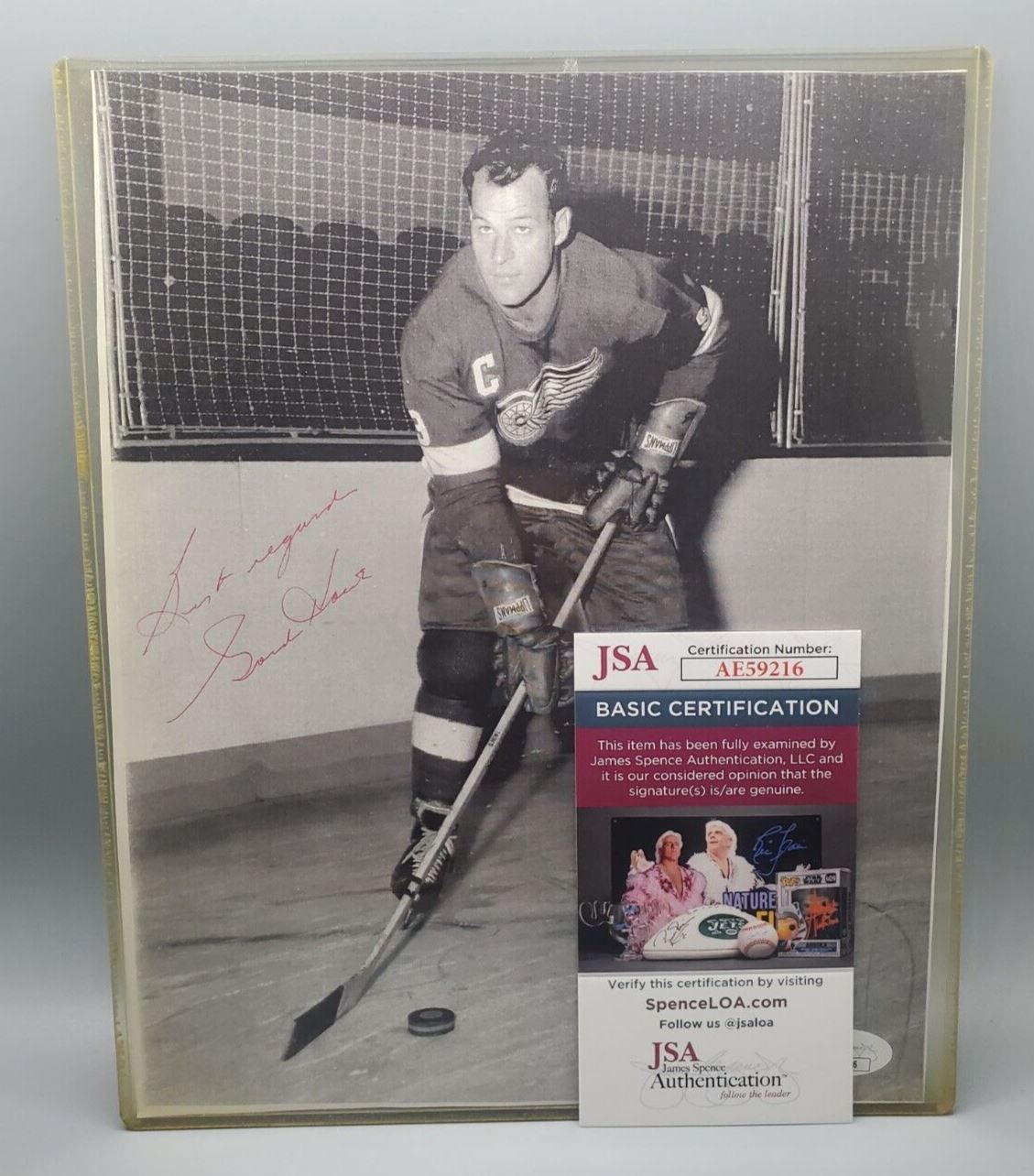 Gordie Howe Autographed Signed Canadian Hockey Player Photo - JSA Certified 