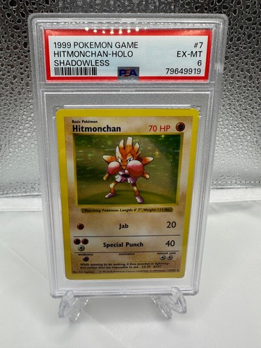 Hitmonchan (Shadowless) graded PSA 6 for sale on eBay