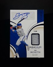 2020 Bo Bichette /25 Panini Immaculate Collection Batting Stance Auto Rookie 