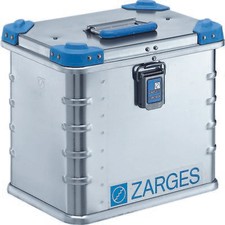 Zarges Aluminium-Eurobox, stapelbar, Volumen 27 l, BxTxH 400x300x340 mm, 40700