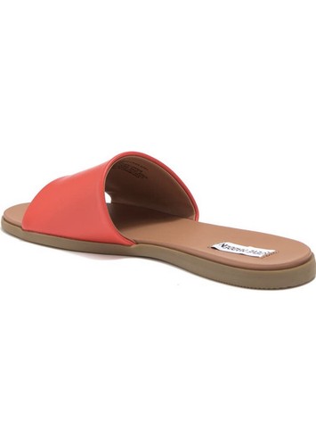 Steve Madden Women's Sandals Orange Red Size 8.5 Kailey Slides Leather |  eBay