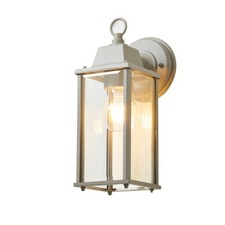Image of Litecraft Colone Wall Light Bevelled Glass Outdoor IP23 E27 Lantern - 5 Colours