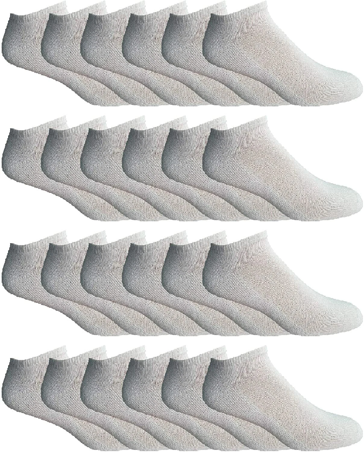 24 PK Yacht & Smith Men's Wholesale Bulk No Show Ankle Socks, Size 10-13 (White)
Opens in a new wind