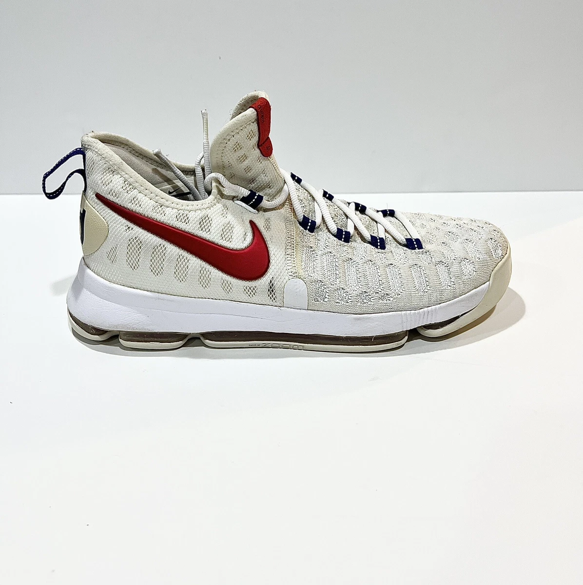Nike Zoom KD 9 Kevin Durant Red White Blue Mens 9.5 Athletic shoes 843392 160