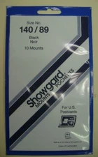 Showgard size 140/89  black hingeless stamp mount NEW unopened pack 1st quality