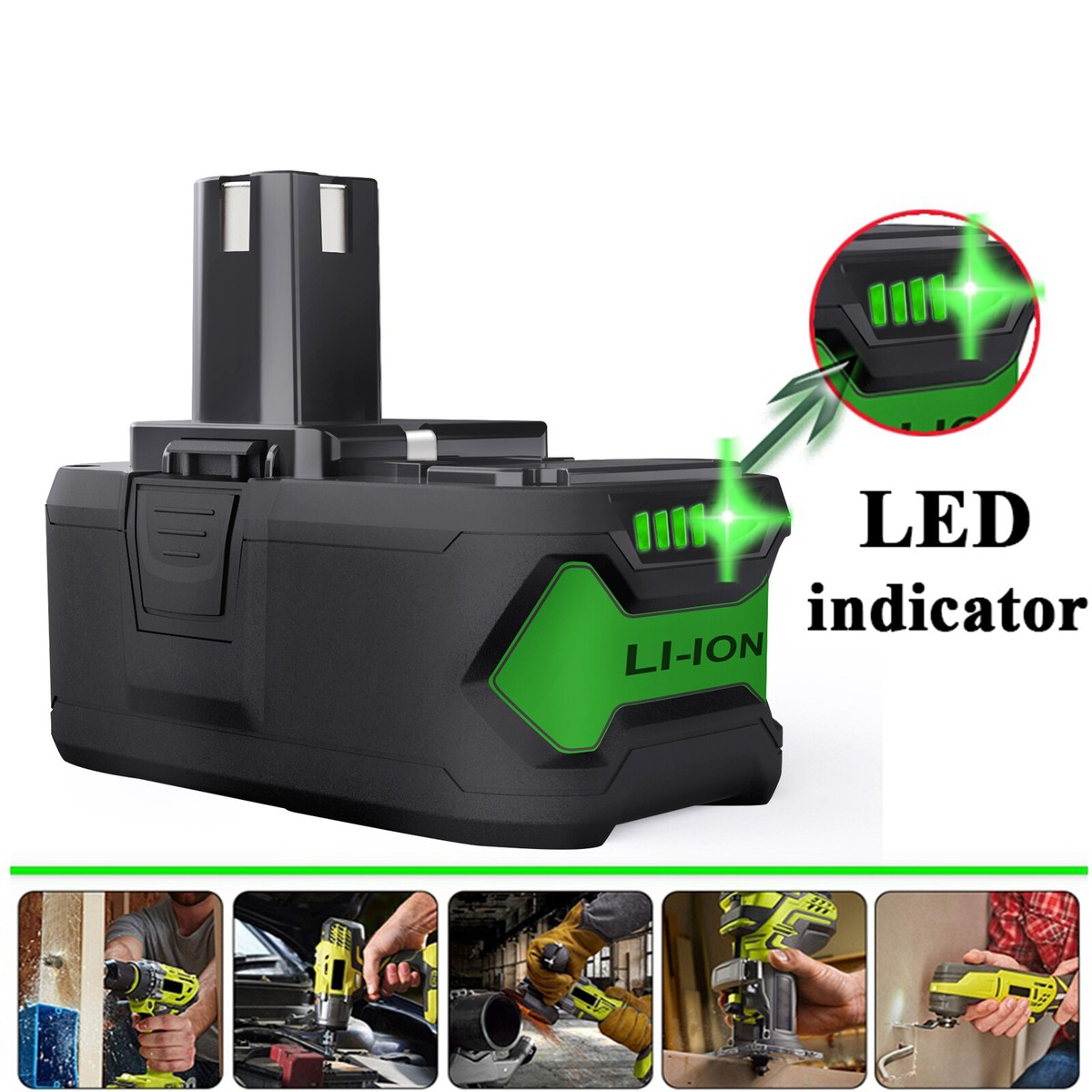 Ryobi 18Volt accu 5.0A set à 2 stuks