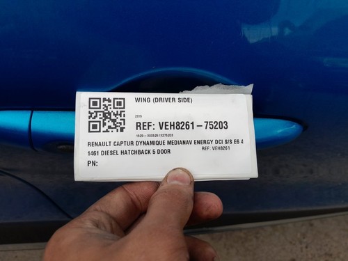 RENAULT CAPTUR WING (DRIVER SIDE) HATCHBACK 5DR BIXNX-BLUE 631005737R 2015-2017 - Picture 8 of 9