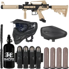 NEW Tippmann Cronus Tactical Rivalry Paintball Gun Package Kit - (Tan/Black)