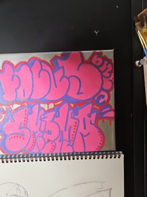 #ad graffiti art original canvas NYC Graffiti Skema 1 Focus 1 Throwie Piece $50.00