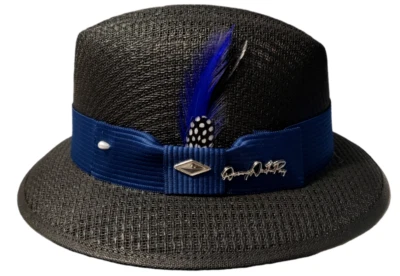 Men's Danny De La Paz Signature Special Edition Black Blue Band Lowrider Hat