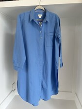 anthropology blue oversized dress shirt Dress collard large cotton