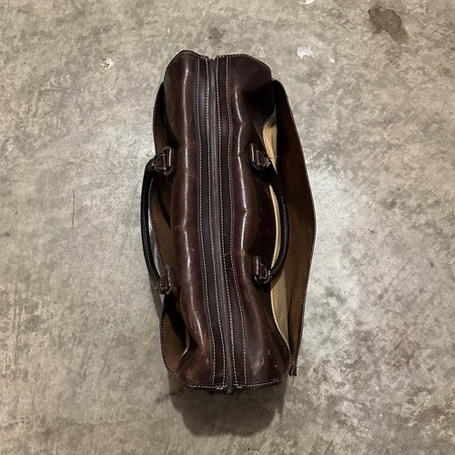 Tusting Levenger Brown England Large Brief Bag Shoulder Bag Read - Picture 10 of 20
