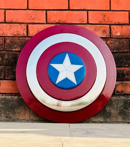 Captain America Schild Requisite Handarbeit Replik First Avenger Shield Metallschild - Bild 1 von 6
