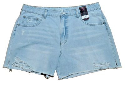 No Boundaries Blue Jeans Denim Shorts, Destructed High Juniors Size 17