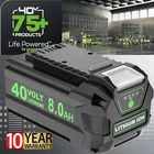 40V 8.0Ah For Greenworks G-MAX 40 Volt Lithium Battery 29472 29462 29252 20202
