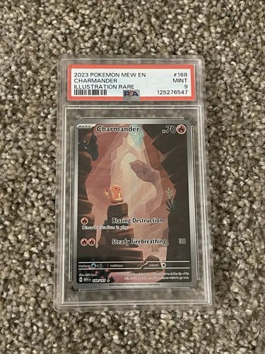 Pokémon Charmander 168/165 Sv: Scarlet & Violet 151 Illustration Rare Holo PSA 9