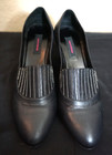 Haute Footure vero cuoio made in italy size 38 1/2 black leather wedge shoes — photo 4