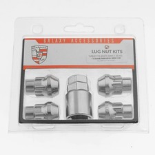 4pcs 12x1.25 Wheel Lock Kit Open End Chrome 1 Key