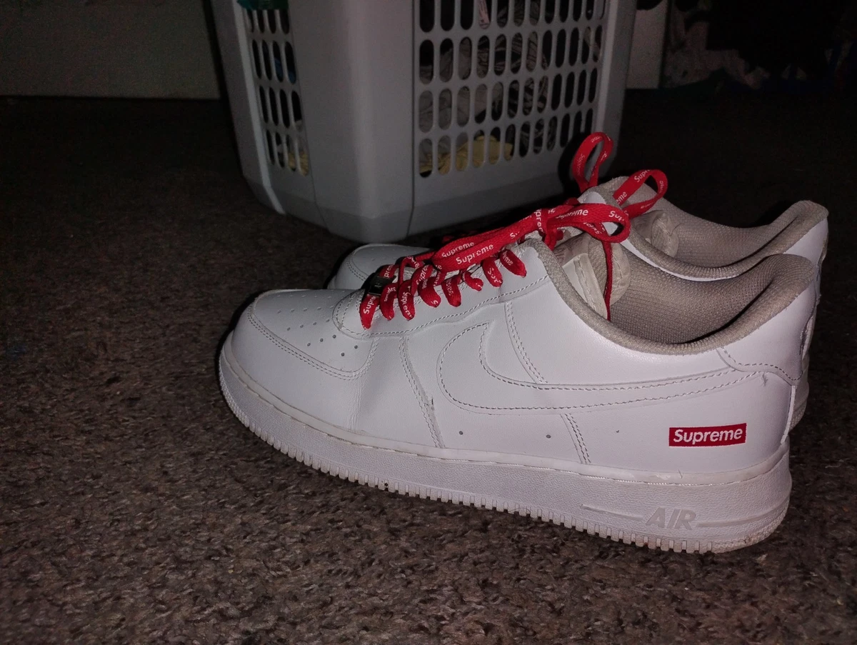 Nike Air Force 1 Supreme White | eBay