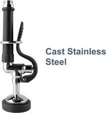 FAUAID Pre Rinse Sprayer Commercial Sink Sprayer Head,1.42GPM Spray Valve Dis...