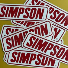 Set Of 2 Vintage Simpson Racing Decals Stickers 5x1.5 Helmet Toolbox Auto Set Of 2 Vintage Simpson Racing Decals Stickers 5x1.5 Helmet Toolbox Auto